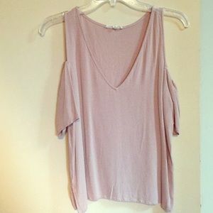 Cold shoulder shirt.